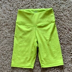 Neon Green Bike Shorts worn once since purchased off posh.